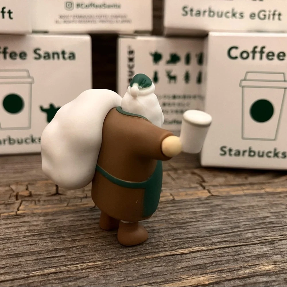 Starbucks 2017 JAPAN Christmas Coffee Santa eGift Figures HTF - Picture 6 of 16
